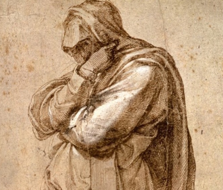 Study of a Mourning Woman (detail; c. 1500–1505), Michelangelo Buonarotti. Courtesy of J. Paul Getty Museum