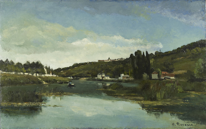 Les bords de la Marne à Chennevières (c. 1864–65), Camille Pissarro. National Galleries Scotland, Edinburgh