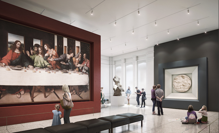 Rendering of the Collection Gallery, opening 2018. © Hayes Davidson
