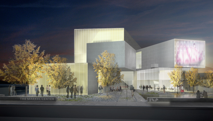 Rendering of the Pine Street entrance of VCU's Institute for Contemporary Art at the Markel Center. © Steven Holl Architects and the Institute for Contemporary Art, VCU