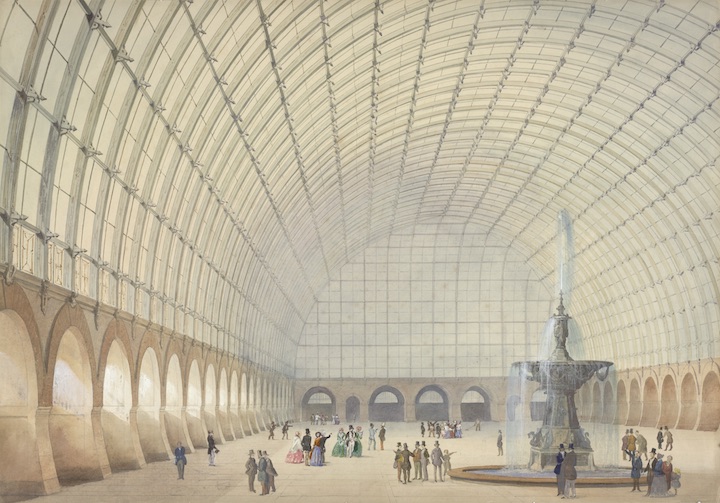 Design for an exercise and industrial exhibition hall in Vienna (1853), Paul Wilhelm Eduard Sprenger. Albertina, Wien