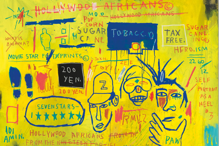 'Hollywood Africans', detail, 1983, Jean-Michel Basquiat. Whitney Museum of American Art