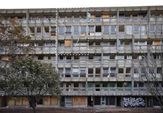 Robin Hood Gardens, completed in 1972, designed by Alison and Peter Smithson. Courtesy of the Victoria & Albert Museum, London