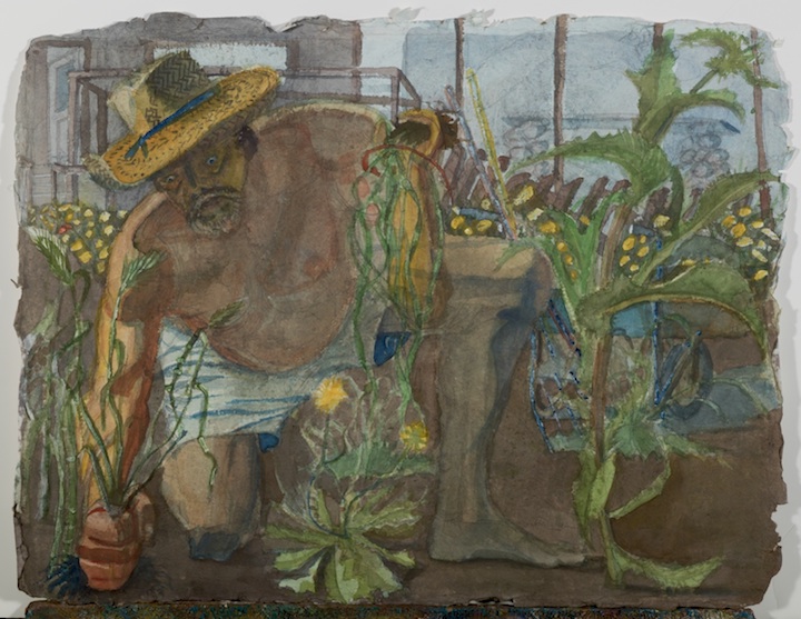 Ed in the Garden (early 1990s), Eduardo Carrillo. Courtesy of Pasadena Museum of California Art