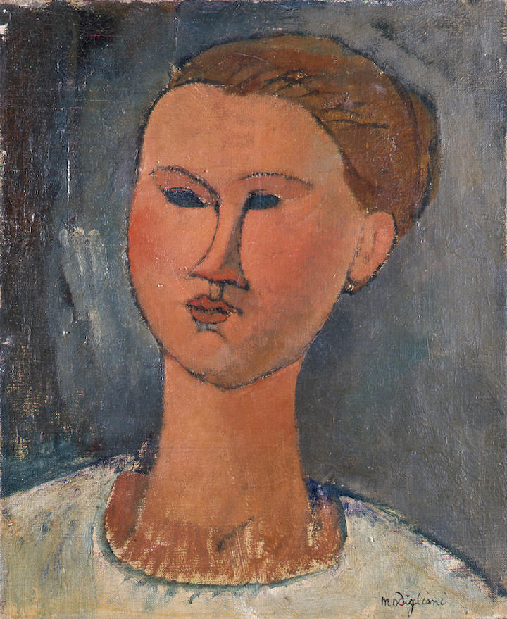 Head of a Young Woman (1915), Amedeo Modigliani. Courtesy: Pinacoteca di Brera, Milan
