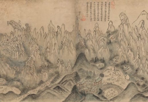 General View of Inner Geumgang, (detail) (mid 19th century) Sin Hakgwon.