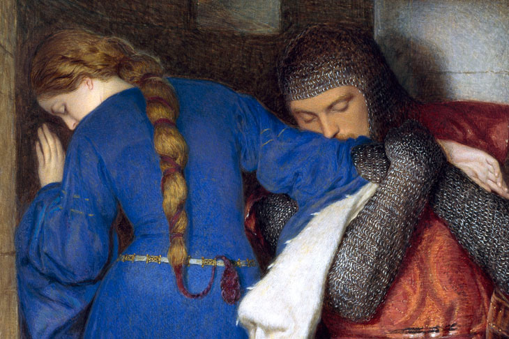 Hellelil and Hildebrand, the Meeting on the Turret Stairs (1864), Frederic William Burton. National Gallery of Ireland, Dublin