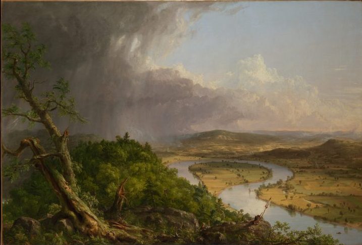 View from Mount Holyoke, Northampton, Massachusetts, after a Thunderstorm–The Oxbow, (1836), Thomas Cole, Metropolitan Museum of Art