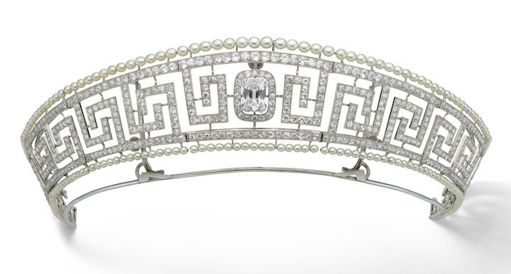 Diamond and pearl tiara, previously owned by Lady Marguerite Allan, and saved from the Lusitania, 1909, Cartier, Paris. Marian Gérard, Cartier Collection © Cartier