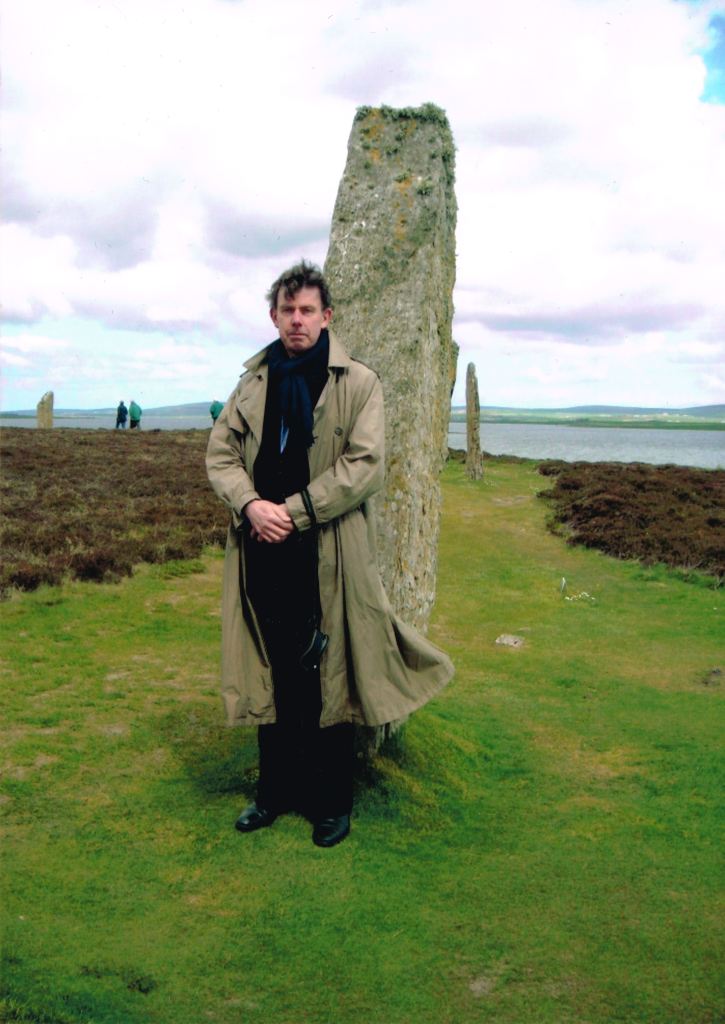 Gavin Stamp at the Ring of Brodgar, Orkney.