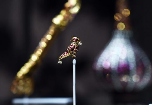 An object from the Al Thani collection on display at the Metropolitan Museum of Art in New York in 2014. Photograph: Jewel Samad/AFP/Getty Images