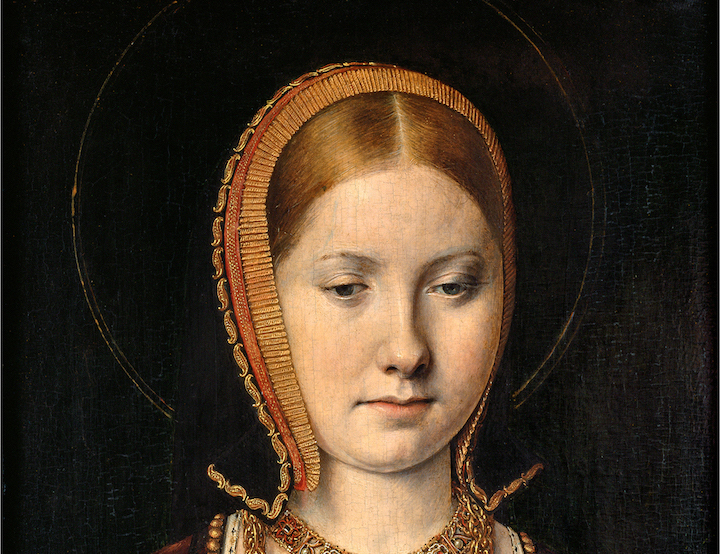 Mary Rose Tudor (1496–1533), Sister of Henry VIII of England (detail; c. 1514), Michel Sittow. Courtesy of Kunsthistorisches Museum Vienna