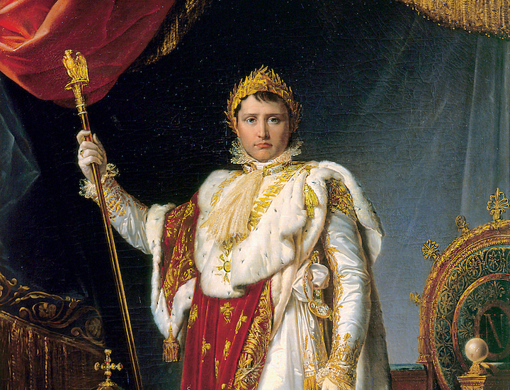 Portrait of Napoleon, Emperor of the French, in Ceremonial Robes (detail; 1805), François-Pascal-Simon Gérard. Château de Fontainebleau, Photo © RMN-Grand Palais / Art Resource, NY