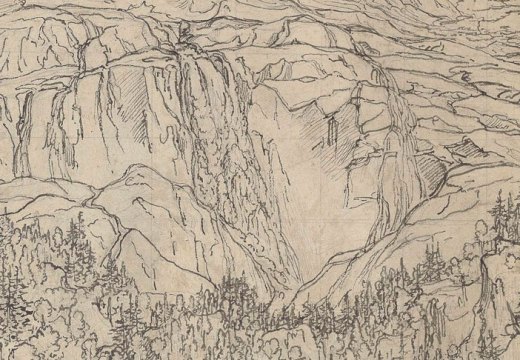 The Schmadribach Waterfall above Lauterbrunnen (detail; c.1793), Joseph Anton Koch. Purchased by the British Museum with the assistance of The Art Fund, the American Friends of the British Museum, the Tavolozza Foundation, Charles Booth-Clibborn, the Wakefield Trust and the Ottley Group