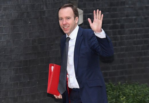 New UK Culture, Media and Sports Secretary Matt Hancock arriving at 10 Downing Street on 9 January 2018. Photo by Leon Neal/Getty Images
