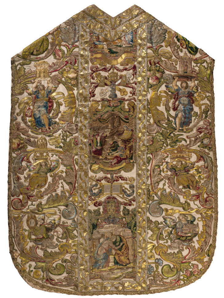 Chasuble of Cardinal Alessandro Farnese (c. 1575–89). Church of the Gesù, Rome.