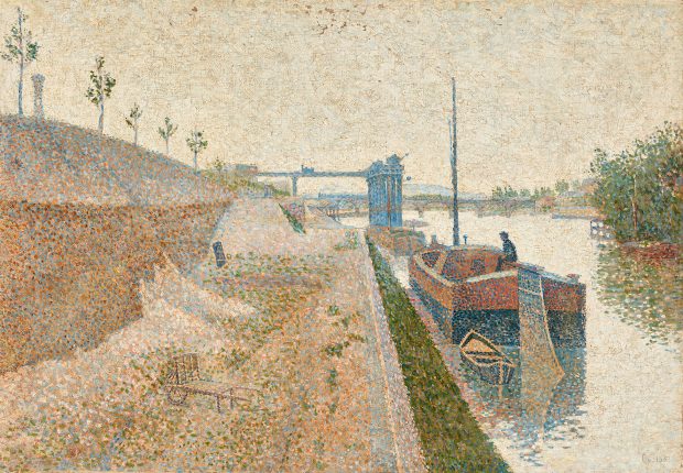 Quai de Clichy, (1887), Paul Signac, Kunstmuseum Bern, bequest of Cornelius Gurlitt, provenance undergoing clarification, Photo: Mick Vincenz; © Kunst und Ausstellungshalle der Bundesrepublik Deutschland GmbH