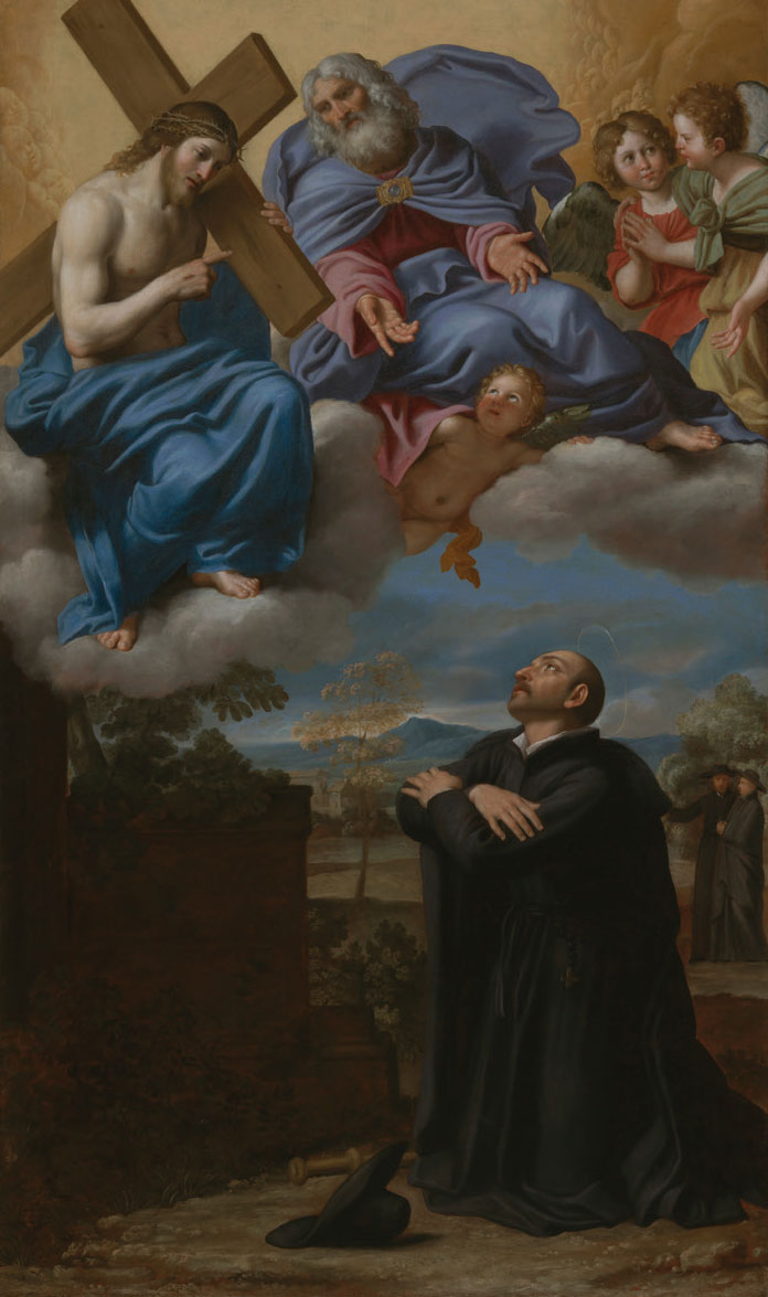 Saint Ignatius of Loyola’s Vision of Christ and God the Father at La Storta (c. 1622), Domenico Zampieri, called Domenichino. Los Angeles County Museum of Art