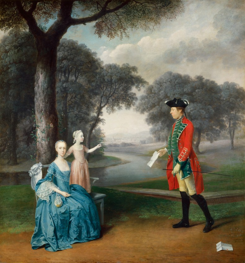 Francis Vincent, his wife Mercy, and daughter Ann, of Weddington Hall, Warwickshire, (1763), Arthur Devis, Harris Museum and Art Gallery, Preston