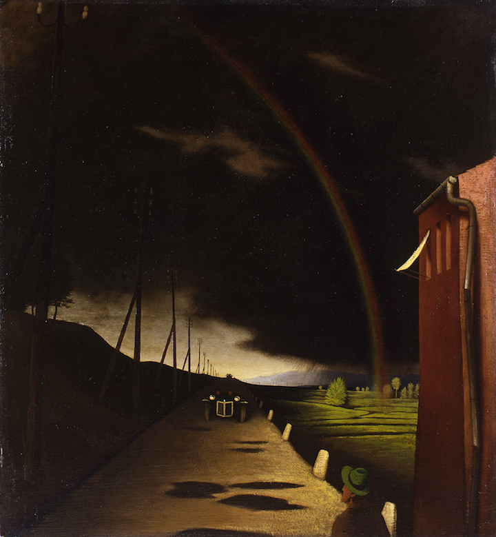 Landscape with Rainbow (1930), Franz Sedlacek. © University of Applied Arts Vienna, Collection and Archive