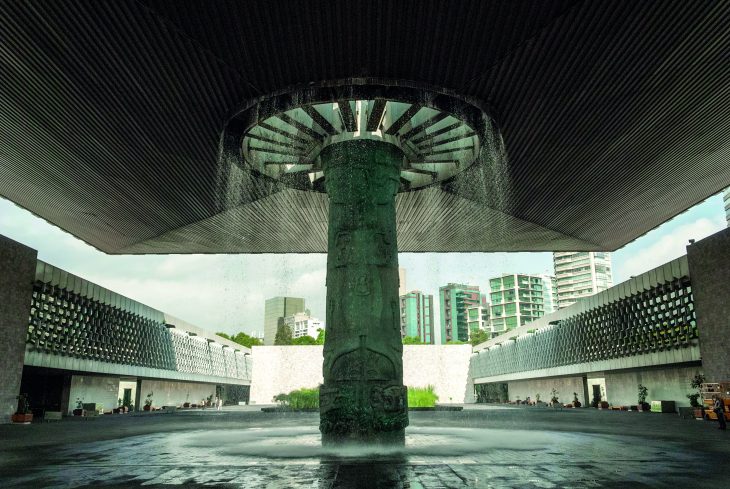 The central courtyard at the Museo Nacional de Antropologia, Mexico City, Daniele Falletta/Alamy Stock Photo
