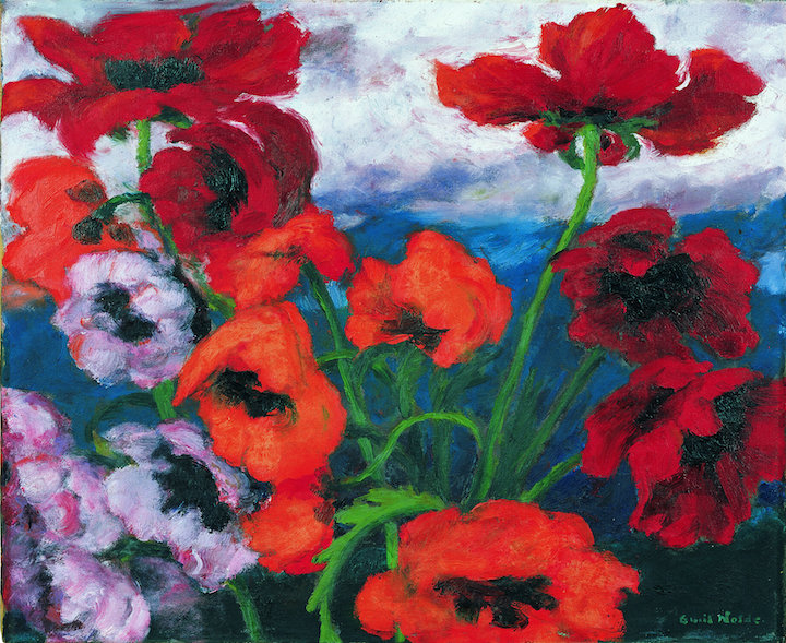 Large Poppies (Red, Red, Red) (1942), Emil Nolde. © Nolde Stiftung Seebüll