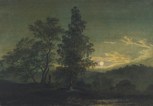 Moonlit Landscape (detail; before 1808), Caspar David Friedrich. Thaw Collection, Morgan Library & Museum, New York