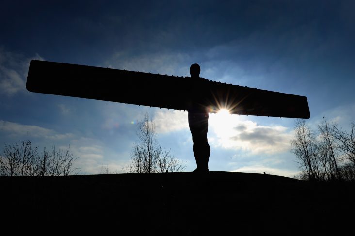 A general view of the Angel of the North on February 3, 2012 in Gateshead, Newcastle upon Tyne, England.