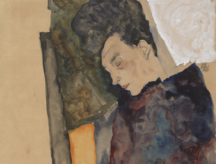 The Artist’s Mother, Sleeping (detail; 1911), Egon Schiele. Courtesy of Albertina, Vienna and Museum of Fine Arts, Boston