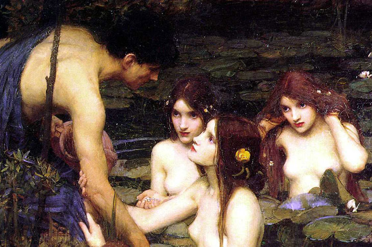 Hylas and the Nymphs (detail; 1896), J.W. Waterhouse. Manchester Art Gallery