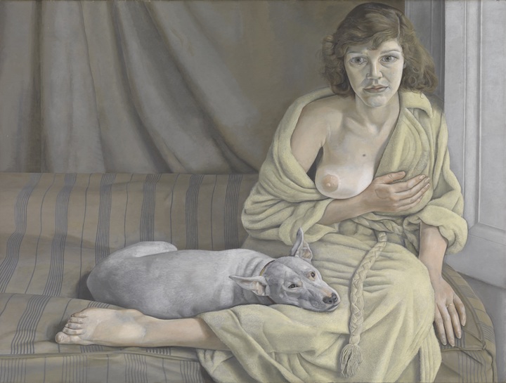 Girl with a White Dog (1950–51), Lucien Freud. © Tate