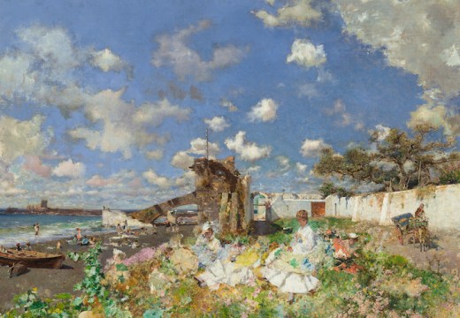 Beach at Portici (detail; 1874), Mariano Fortuny y Marsal. Meadows Museum, SMU, Dallas