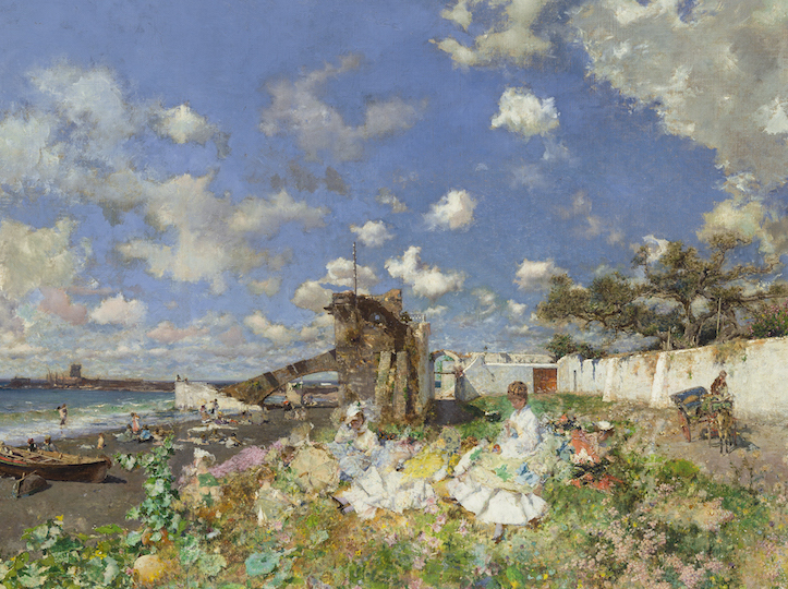 Beach at Portici (detail; 1874), Mariano Fortuny y Marsal. Meadows Museum, SMU, Dallas