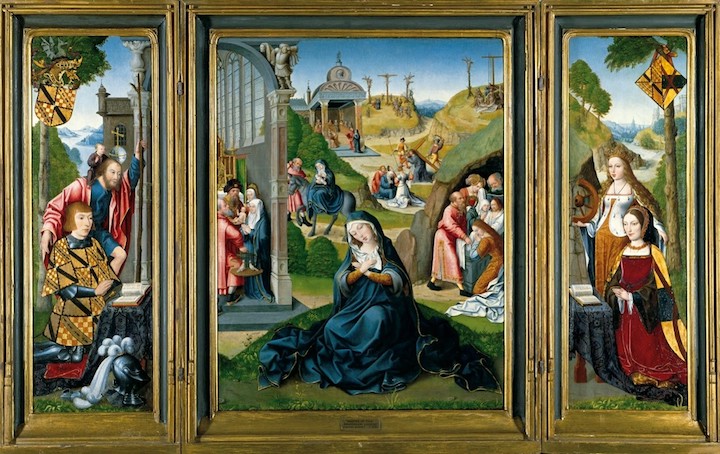 The Seven Sorrows of the Virgin Mary or The Ashwellthorpe Triptych (ca. 1519), attributed to the Master of the Legend of the Magdalen. Courtesy of Norfolk Museums Service