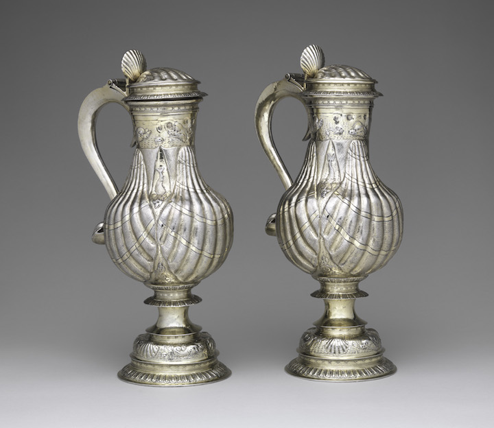 Pair of Flagons, 1598, silver gilt, artist unknown (English). Courtesy of the Metropolitan Museum of Art, New York