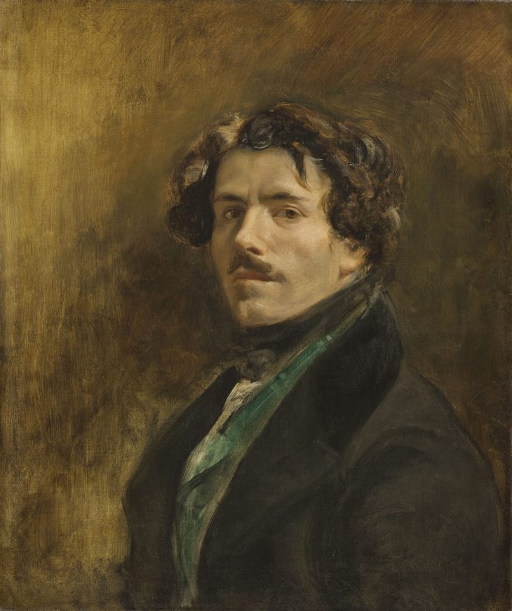 Self-Portrait with Green Vest, Eugène Delacroix