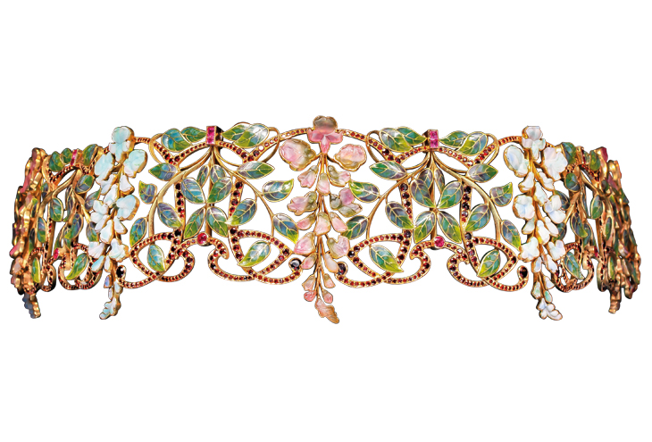 ‘Glycines’ choker (c. 1901–02), Philippe Wolfers