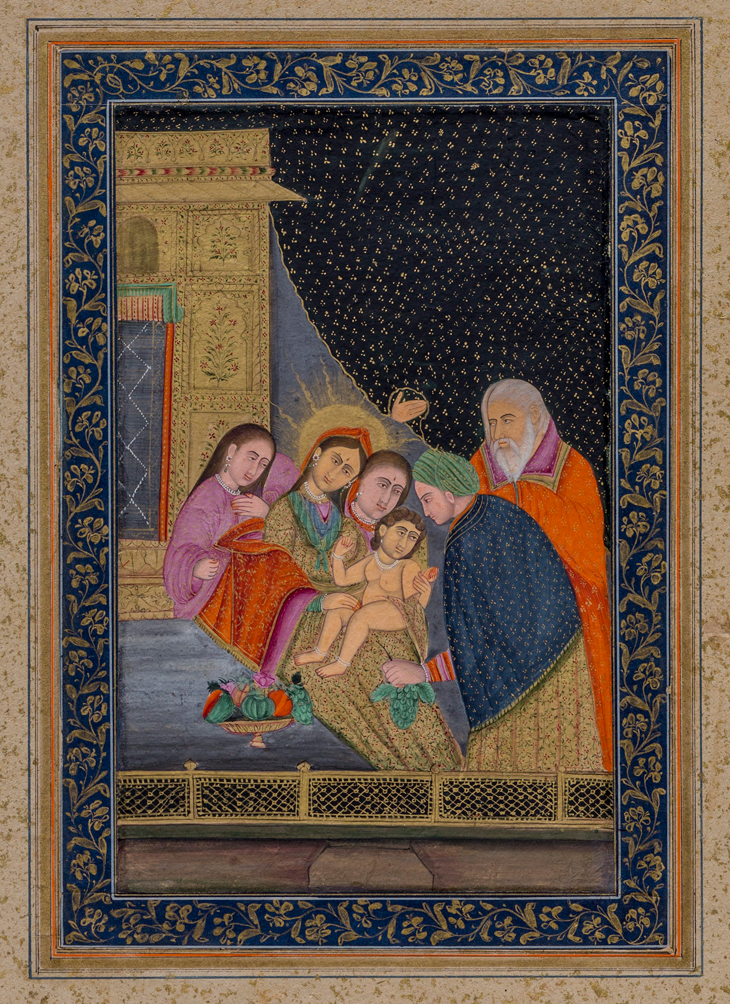 Virgin Mary and Child Christ (mid 18th century), India, probably Delhi.