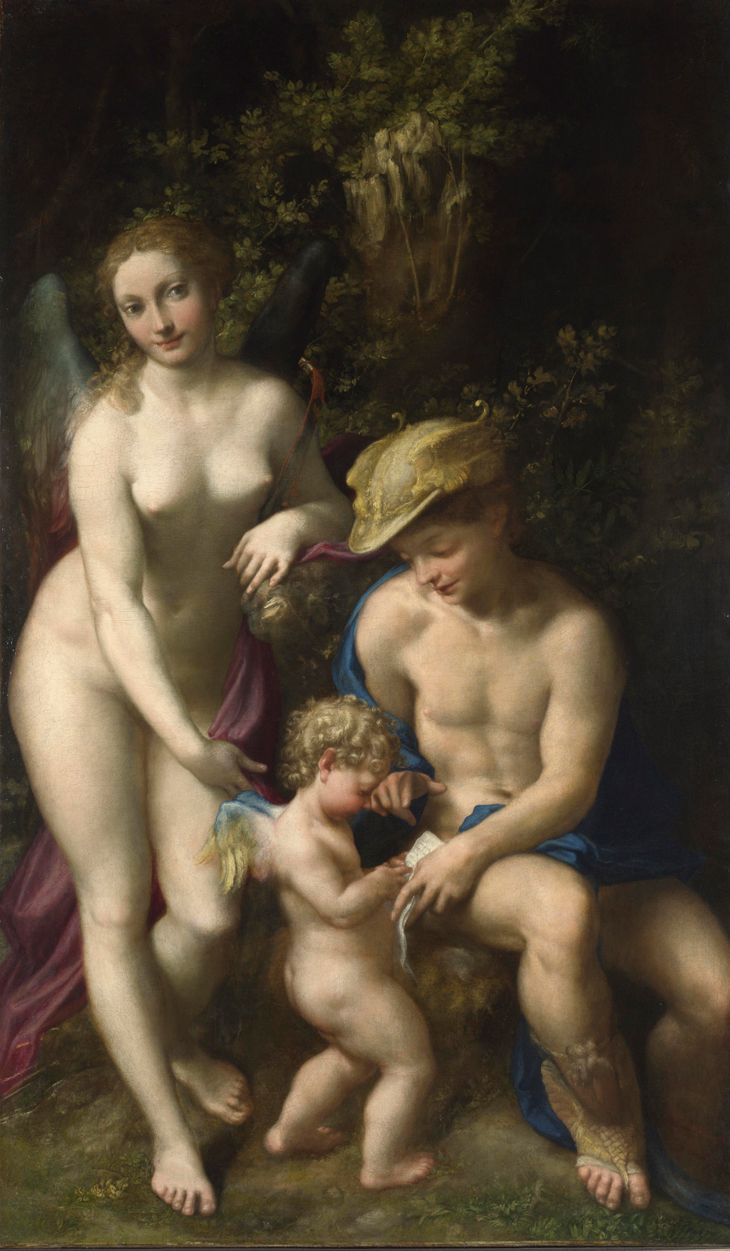 Venus and Mercury and Cupid ('The School of Love') (c. 1525), Correggio. National Gallery, London.