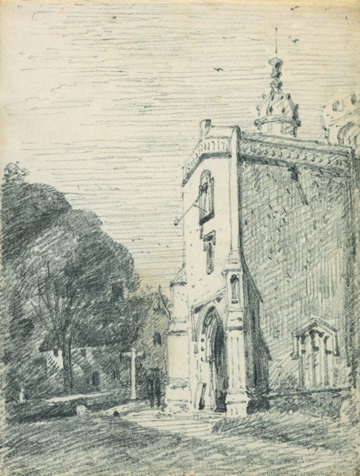 East Bergholt Church: The Porch, John Constable