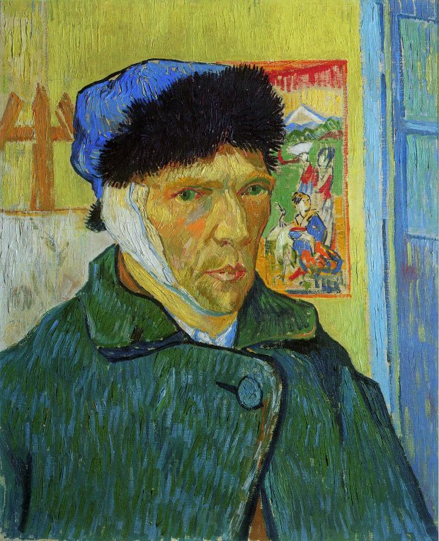 Self-Portrait with Bandaged Ear, (1889), Vincent Van Gogh.