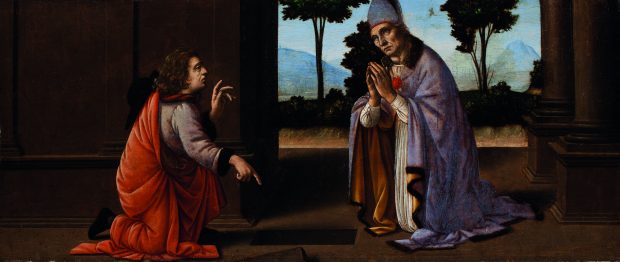 A Miracle of Saint Donatus of Arezzo, (c. 1479), attributed to Lorenzo di Credi and Leonardo da Vinci, Worcester Art Museum, Massachusetts