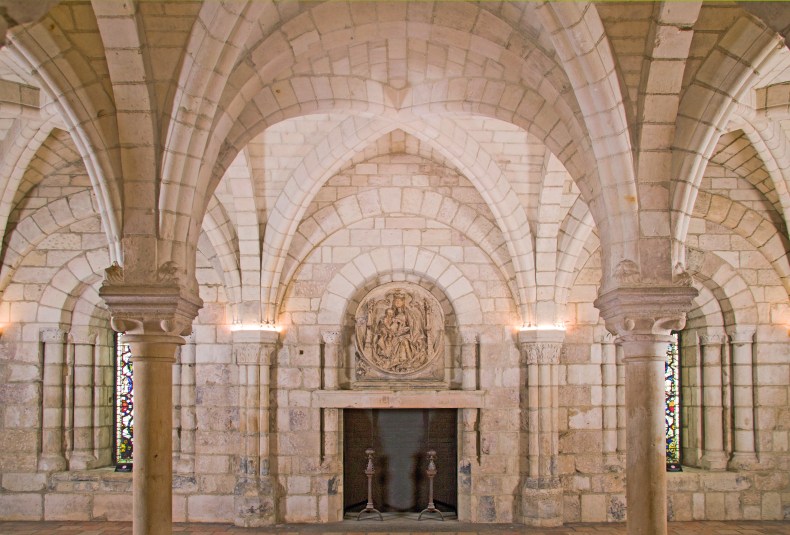 View of the Chapter House of the Benedictine Priory of Saint John at Le Bas-Nueil, 1150–90, France, Worcester Art Museum, Massachusetts