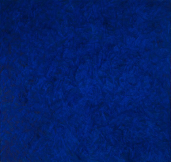 Transparent Painting: Ultramarine Blue (1982), Marcia Hafif. © Marcia Hafif Photo: Prallan Allsten/Moderna Museet
