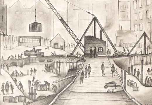 Rebuilding of Rylands, Manchester, L.S. Lowry
