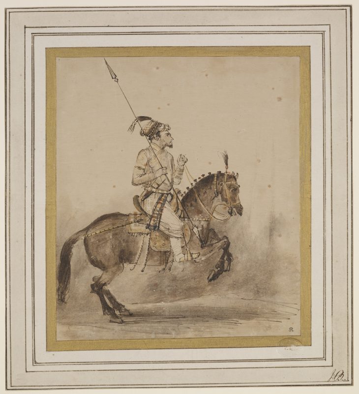 A Mughal Nobleman on Horseback, Rembrandt van Rijn