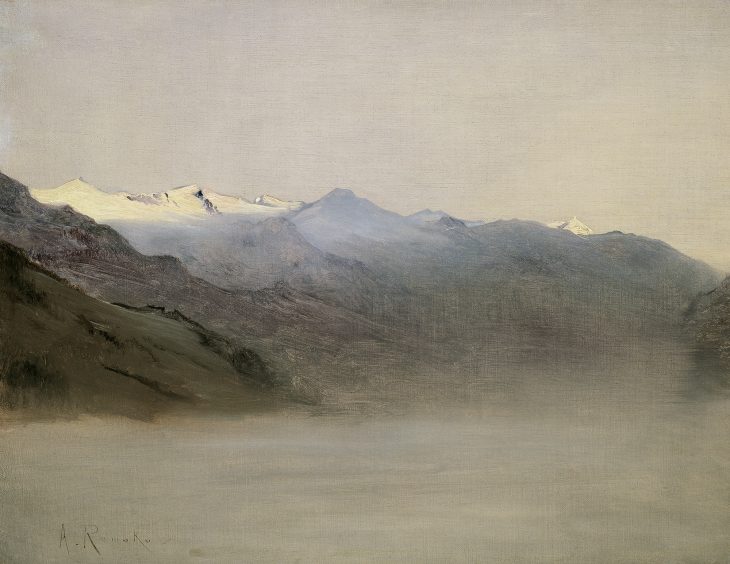 Gastein Valley in the Mist, Anton Romako