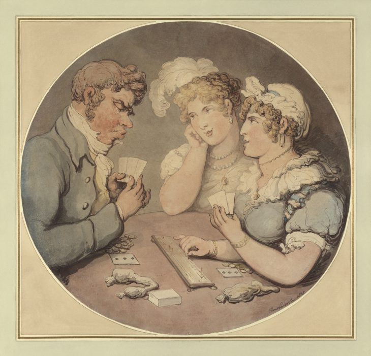 A Game of Cribbage, Thomas Rowlandson