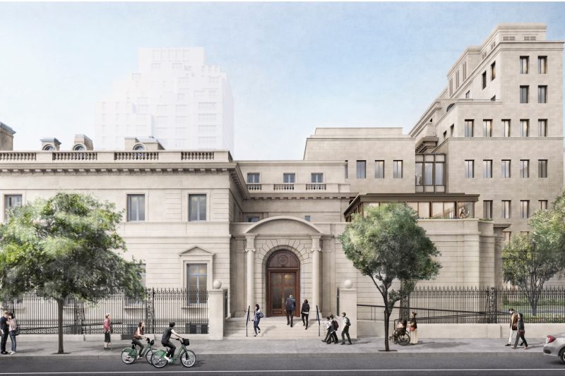 Rendering of the expanded Frick Collection from 70th Street.