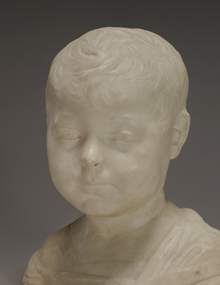 Detail of Bust of a Young Boy, Desiderio da Settignano